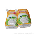 Stand Up Spout Pouch For Dairy Food Packaging